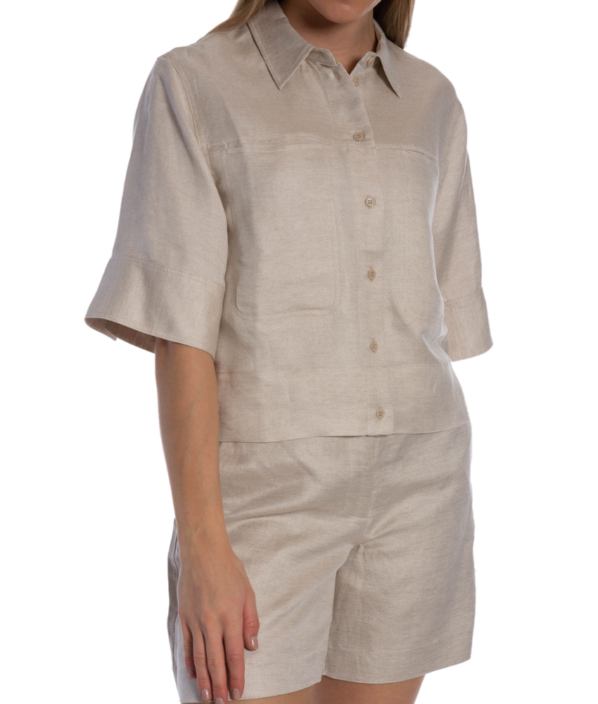 Minus MSJuno Cropped Linen Shirt