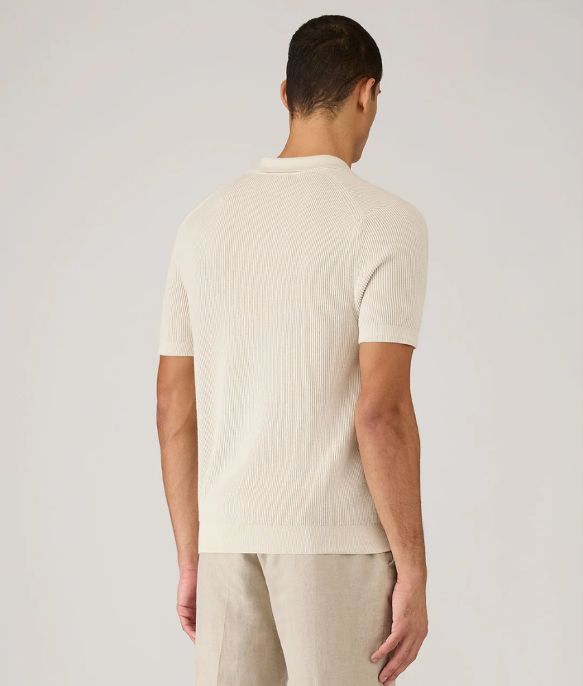 Sunspel Contrast Rib Polo Shirt