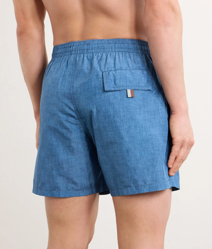 Canali Straight-Leg Mid-Length Swim Shorts