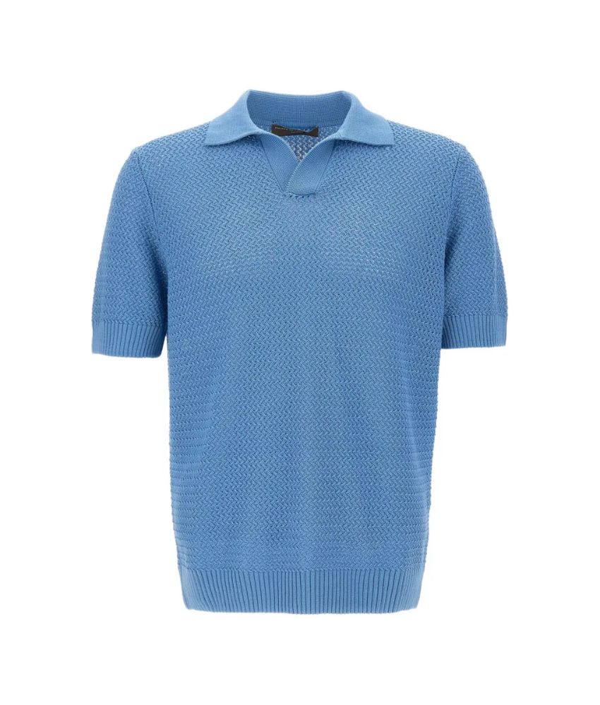 Filippo de Laurentiis Textured Skipper Polo