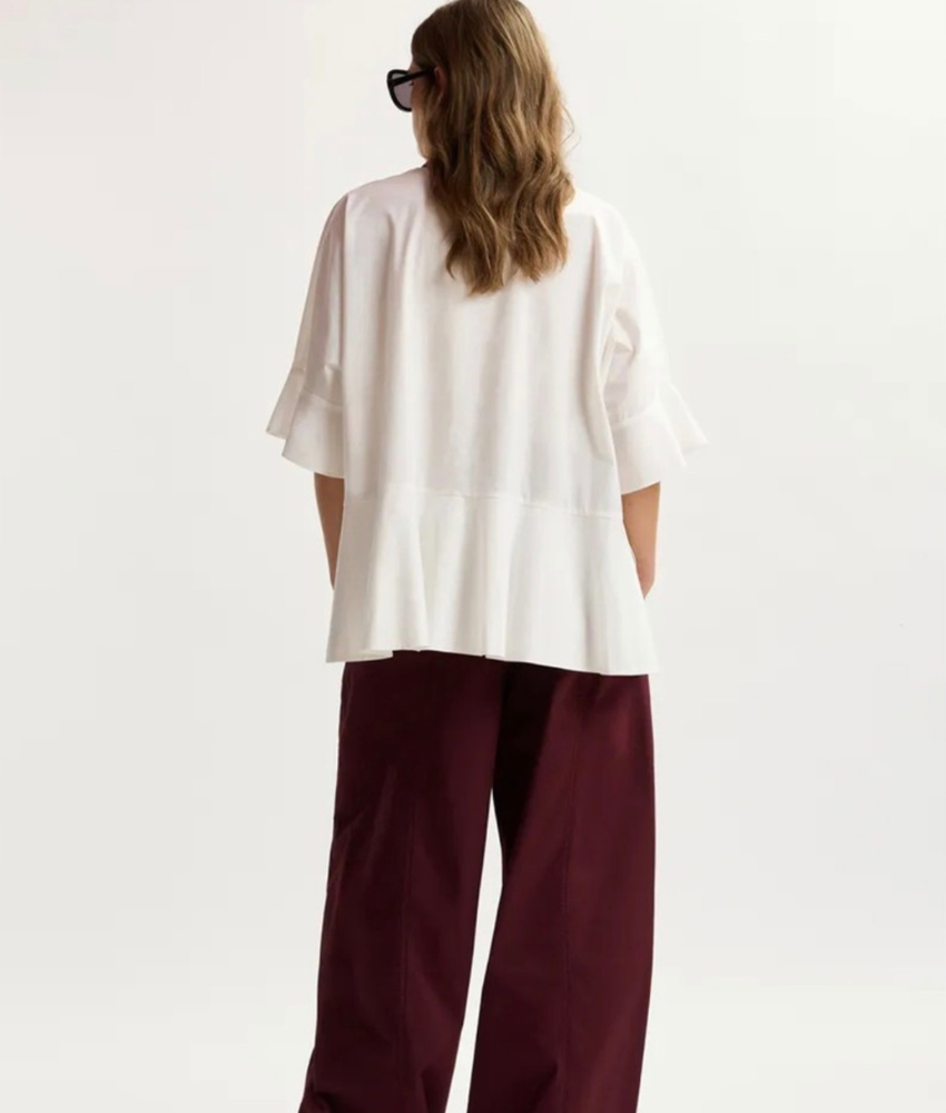 Essential Antwerp Kaylee Peplum Ruffle Shirt