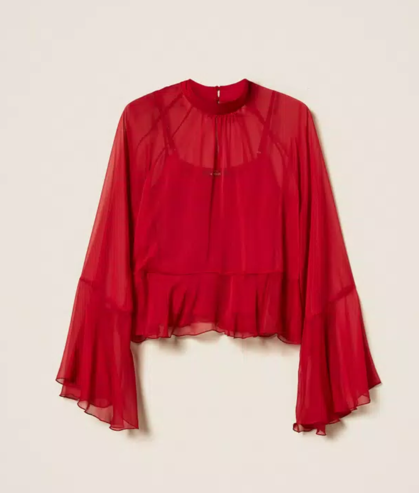 Twinset Woven Frill Blouse