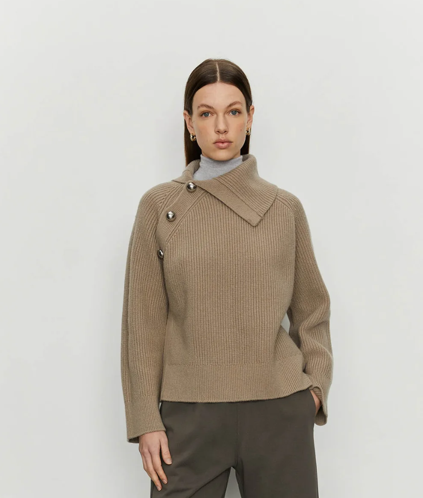 Isabelle Blanche Rib Stitch Sweater