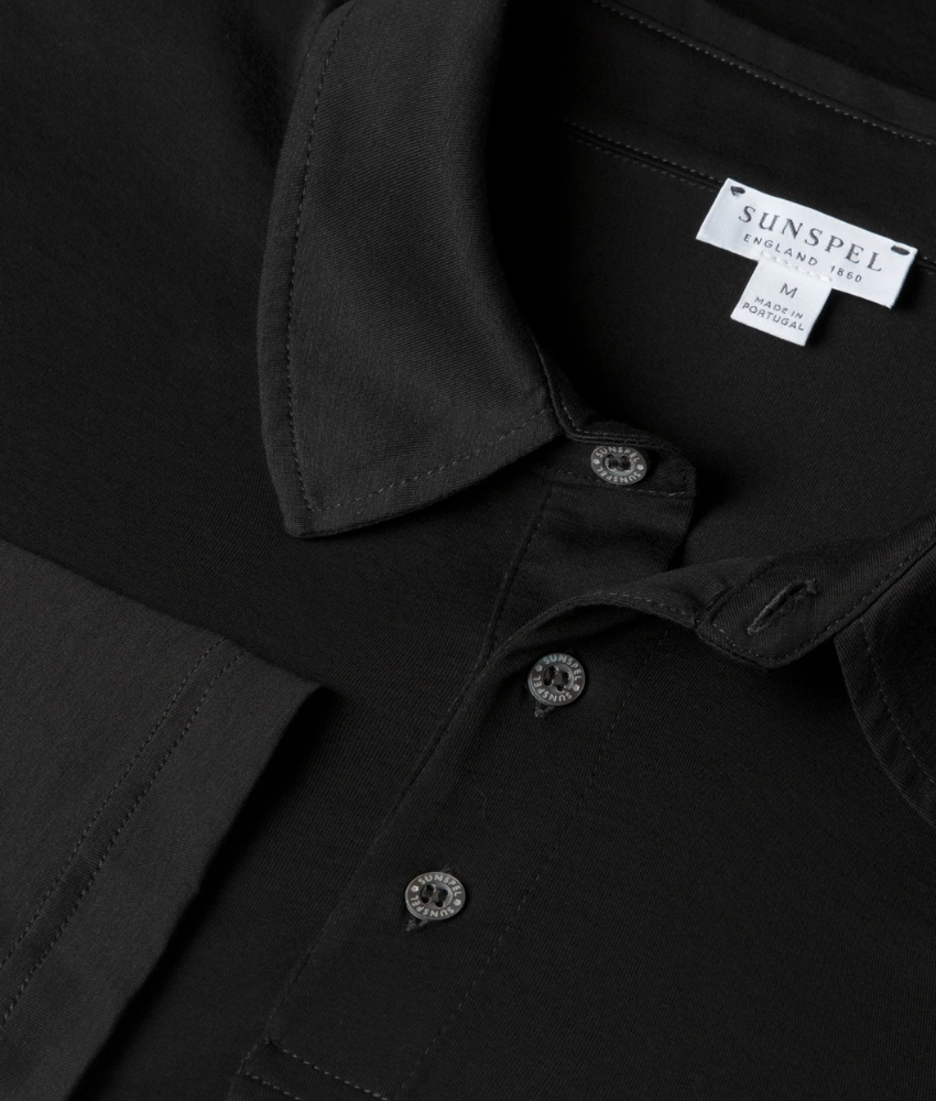 Sunspel Long Sleeve Jersey Polo
