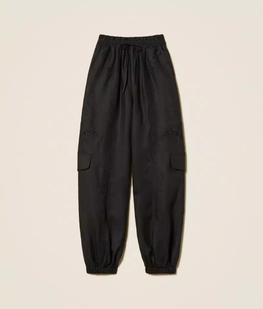 Twinset Linen Anglaise Trouser