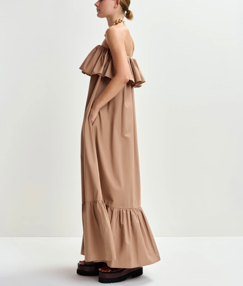 Essentiel Antwerp Joyce Belted Ruffle Dress