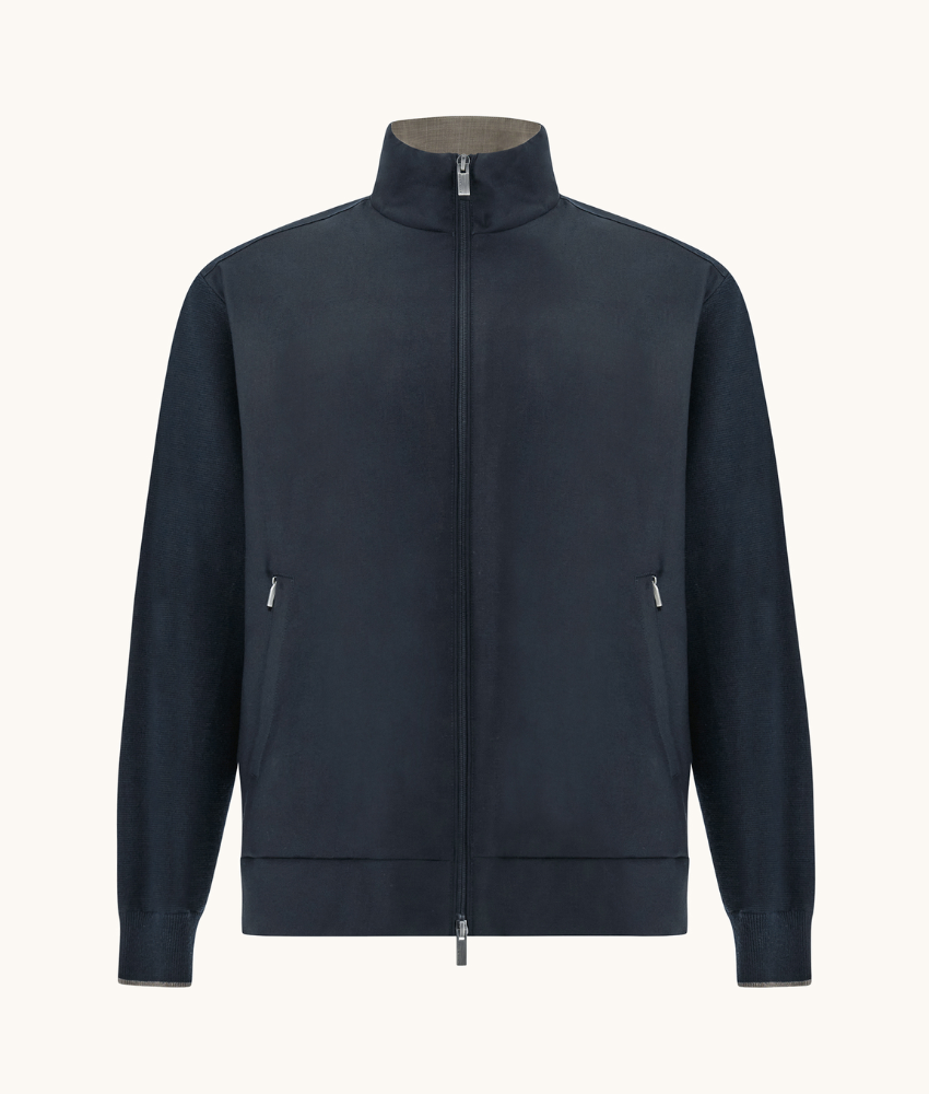 Paul & Shark Hybrid Blouson in Wool & Silk