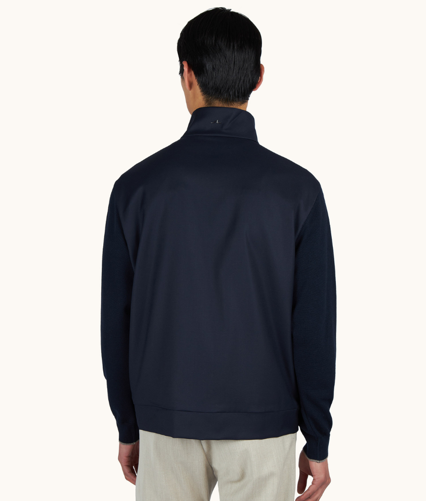 Paul & Shark Hybrid Blouson in Wool & Silk