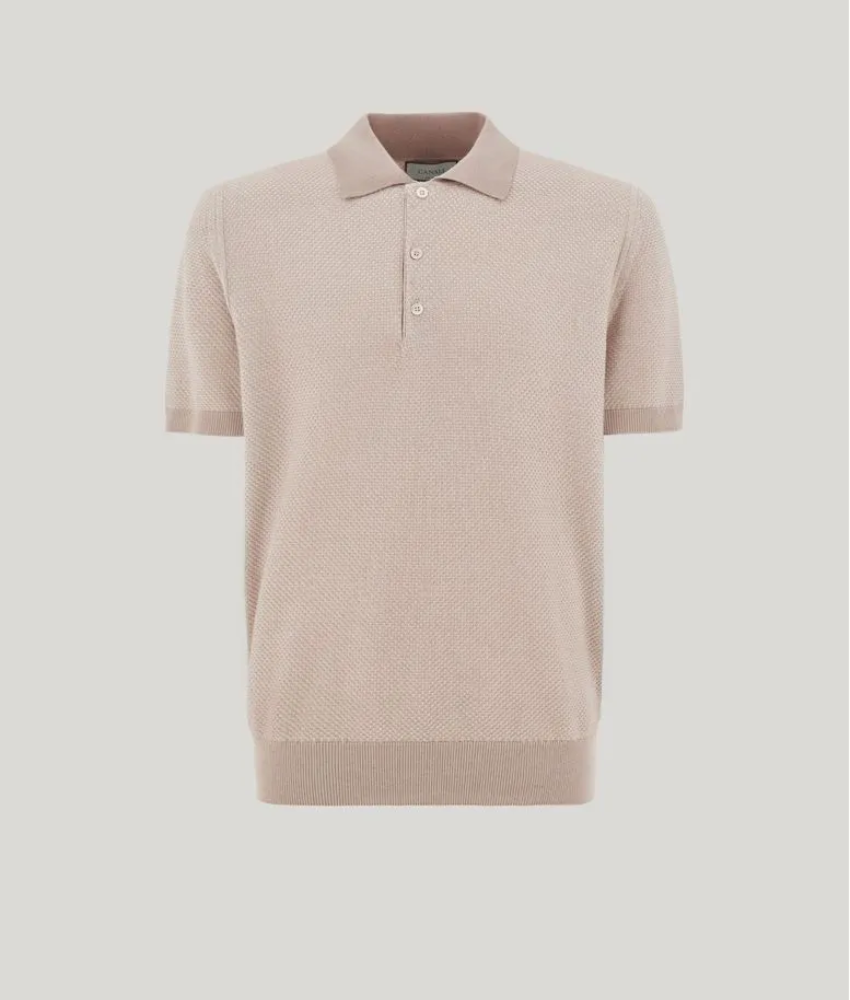 Canali Micro-structured Polo Shirt