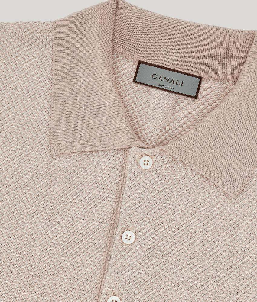 Canali Micro-structured Polo Shirt