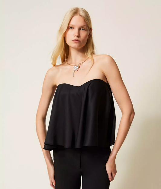 Twinset Satin Bustier Top