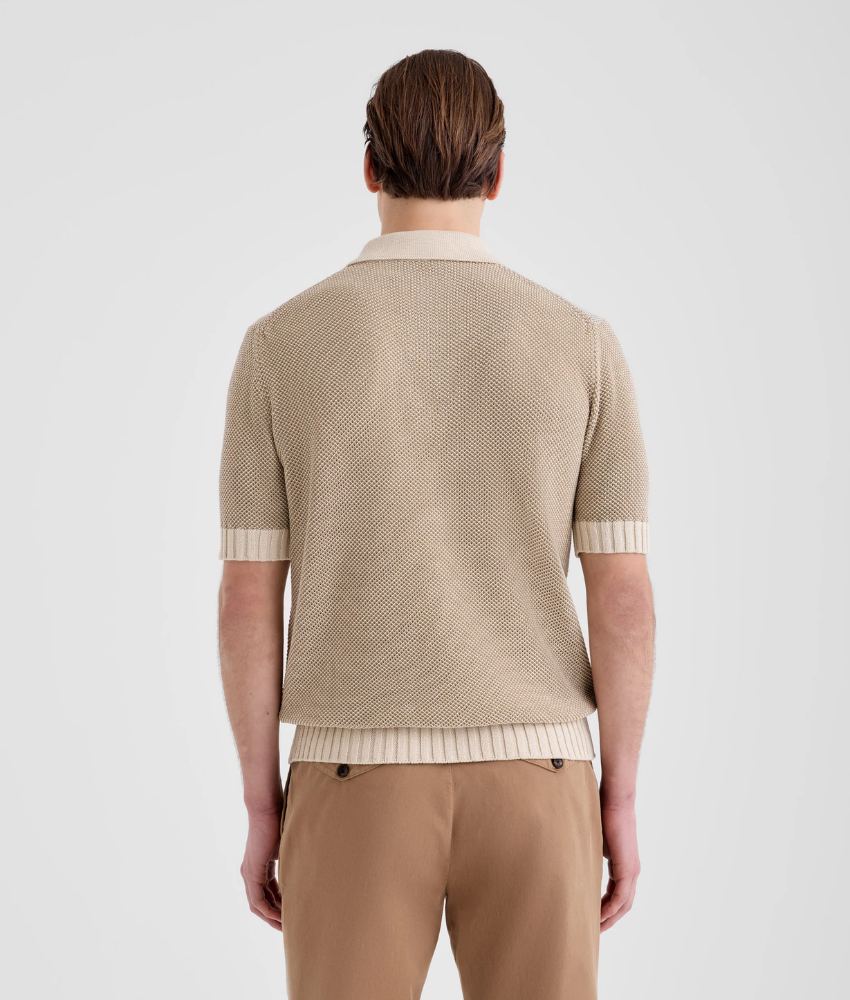 Filippo de Laurentiis Textured Skipper Polo