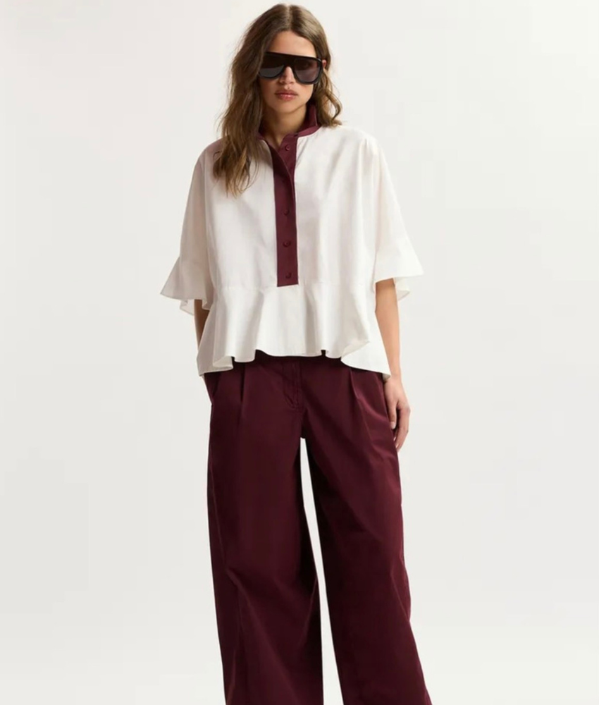 Essential Antwerp Kaylee Peplum Ruffle Shirt