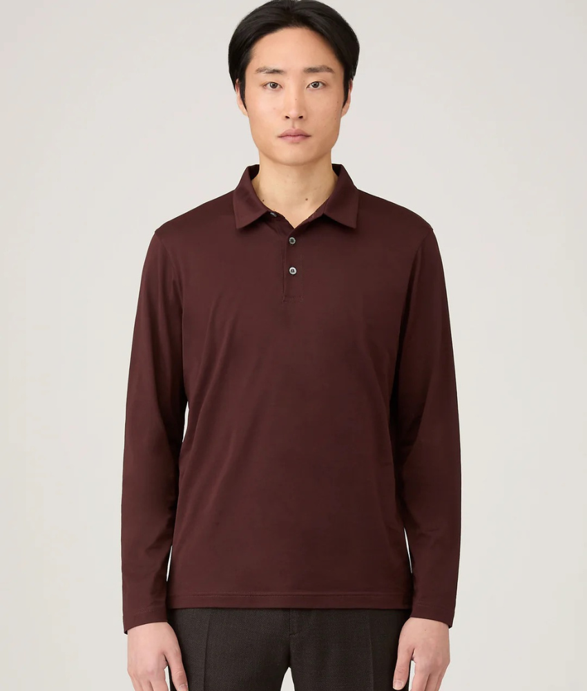 Sunspel LS Jersey Polo