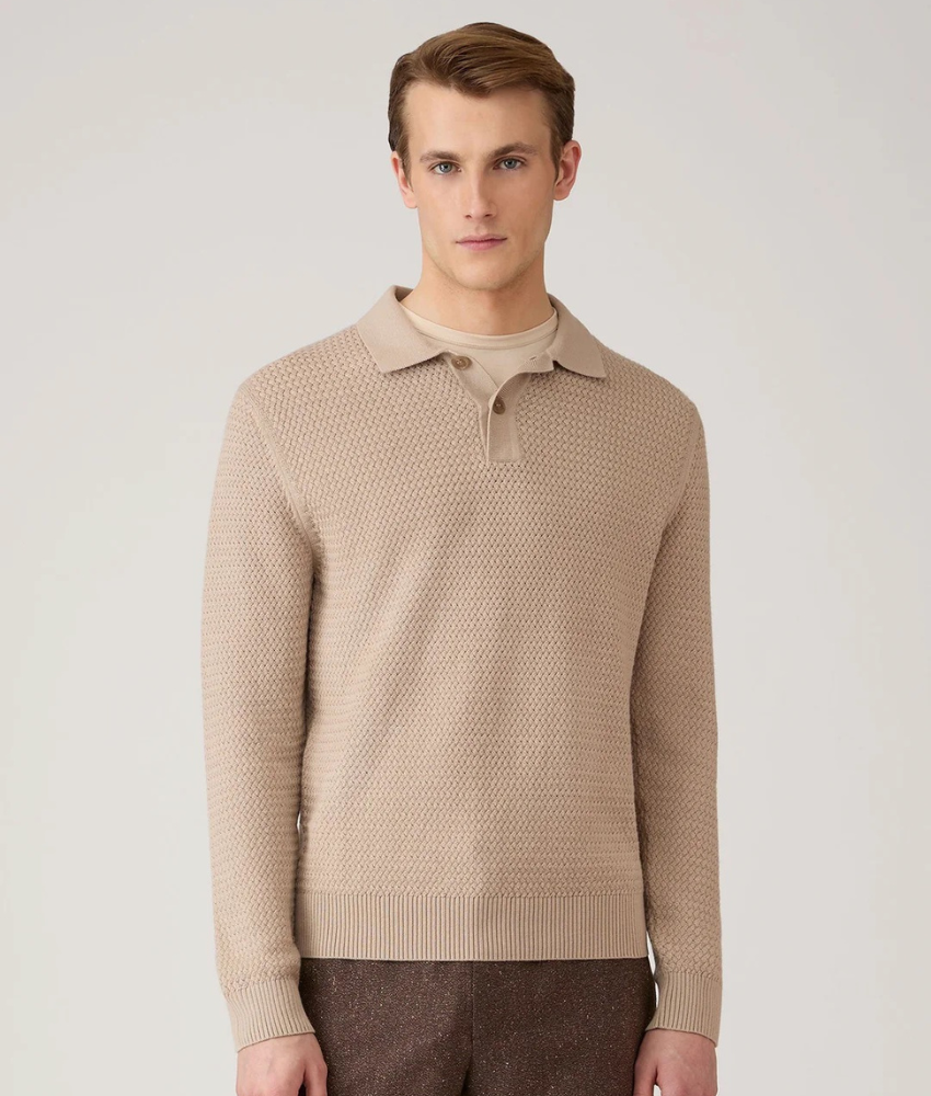 Sunspel Basketweave Stitch Polo