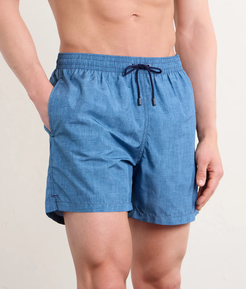 Canali Straight-Leg Mid-Length Swim Shorts