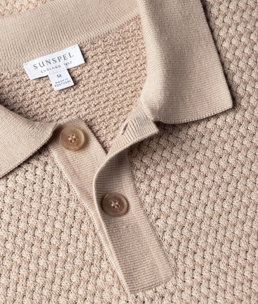 Sunspel Basketweave Stitch Polo