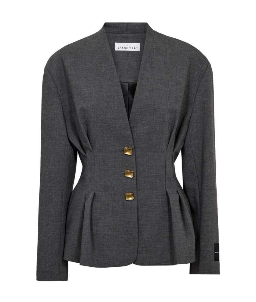 Haute L'amitie Enna Waist Pleat Blazer