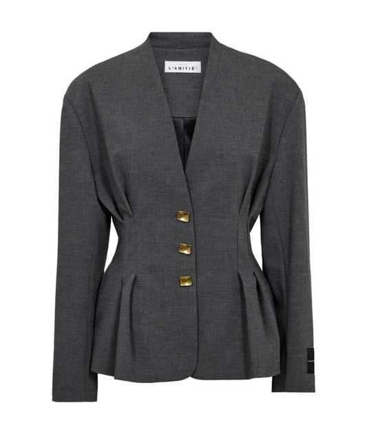 Haute L'amitie Enna Waist Pleat Blazer