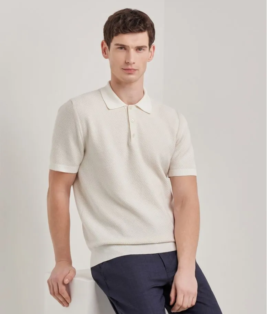 Canali Micro-Structured Polo Shirt