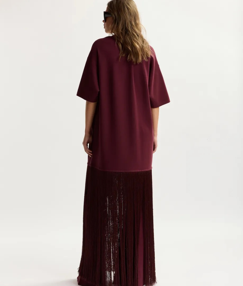 Essential Antwerp Keremony Fringe Dress Deep