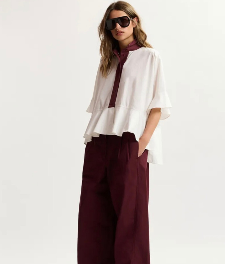 Essential Antwerp Kaylee Peplum Ruffle Shirt