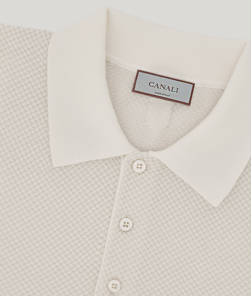 Canali Micro-Structured Polo Shirt