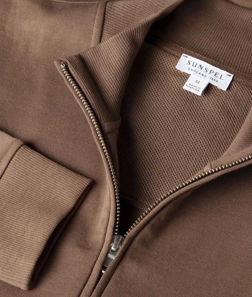 Sunspel Supima Zip Sweatshirt