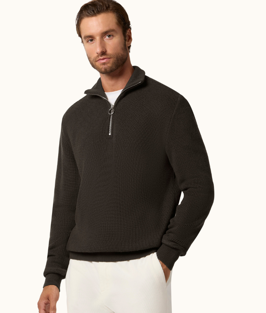 Paul & Shark Tech Wool Half-Zip Sweater