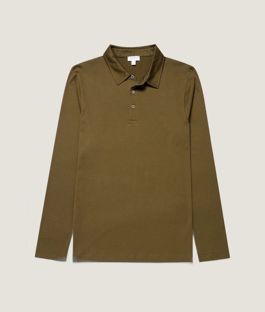 Sunspel LS Jersey Polo