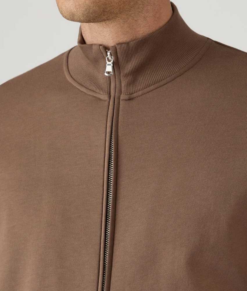 Sunspel Supima Zip Sweatshirt
