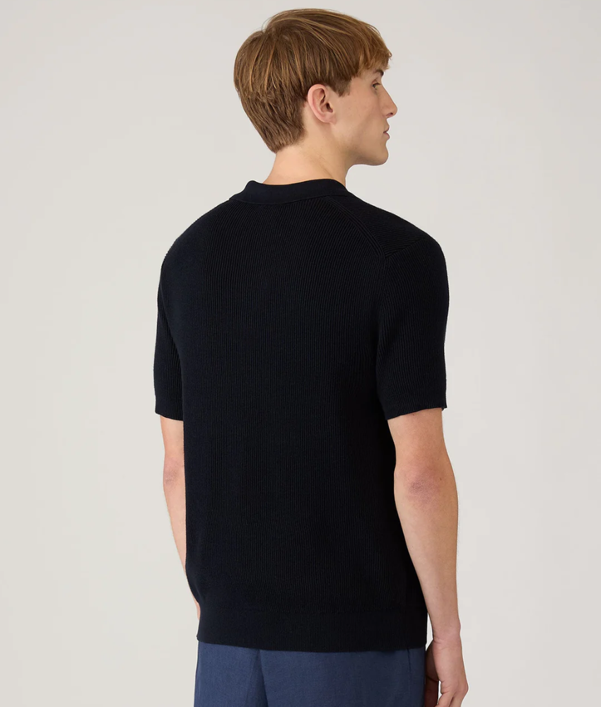 Sunspel Contrast Rib Polo Shirt