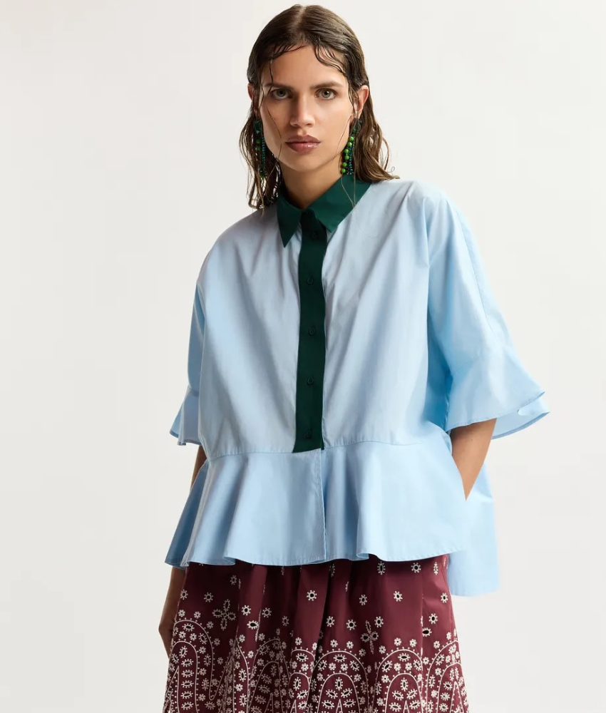 Essential Antwerp Kaylee Peplum Ruffle Shirt