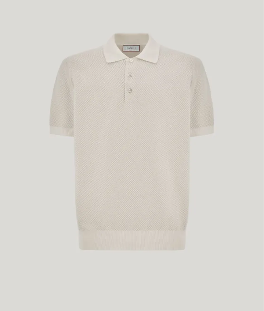 Canali Micro-Structured Polo Shirt