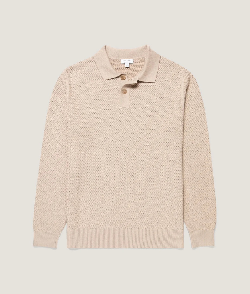 Sunspel Basketweave Stitch Polo