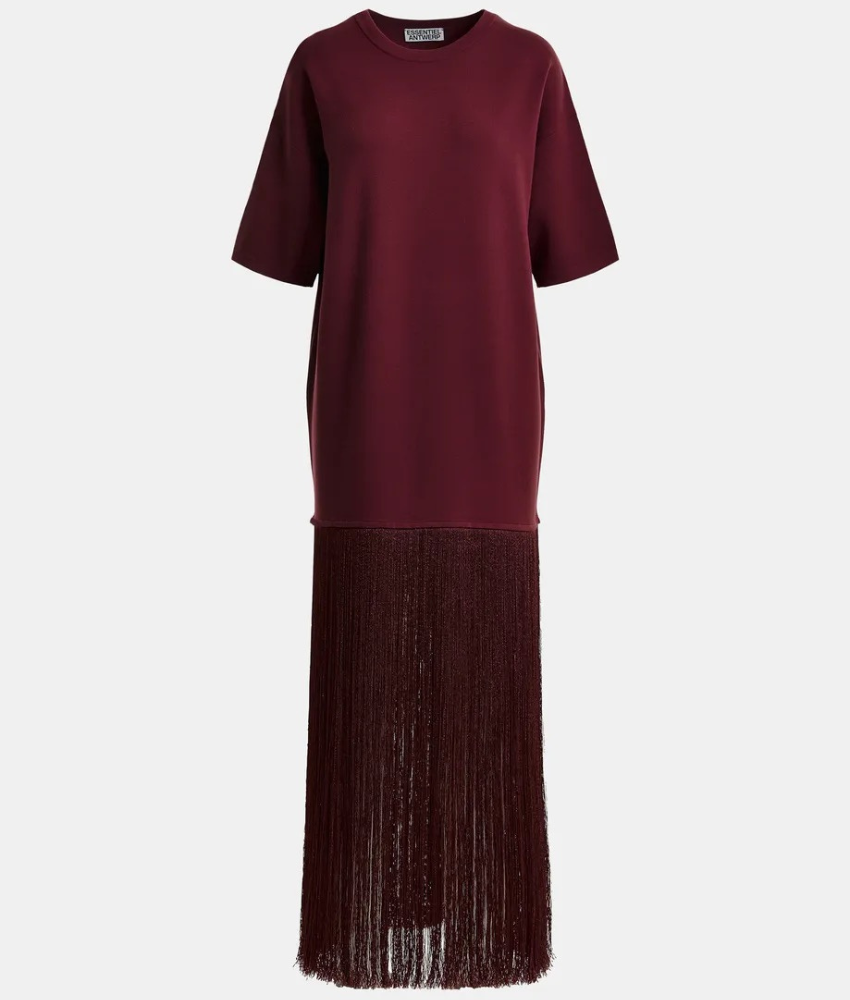 Essential Antwerp Keremony Fringe Dress Deep