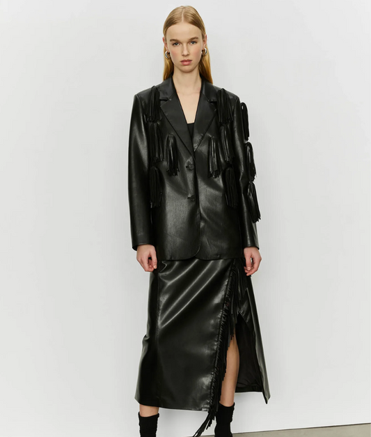 Isabelle Blanche Fringed Tassel Blazer