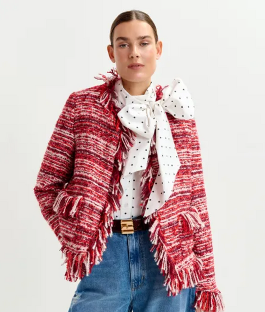 Essentiel Antwerp Iskra Fringed Jacket