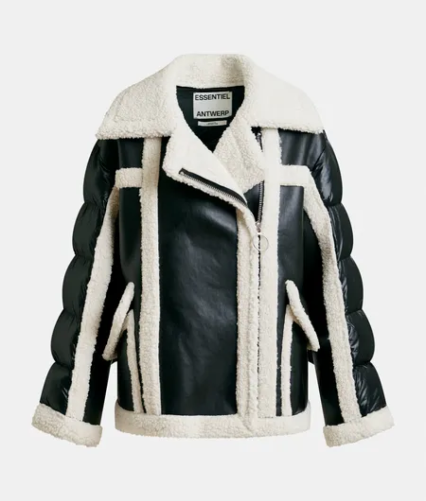 Essentiel Antwerp Ifie Faux fur mix puffer