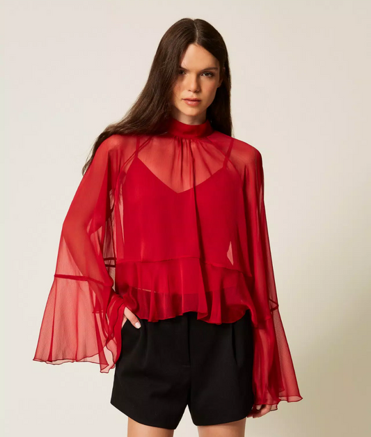 Twinset Woven Frill Blouse