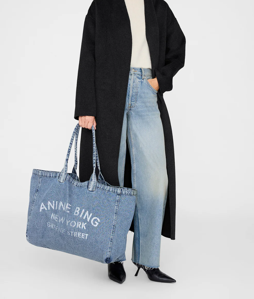Anine Bing Leo Denim Tote