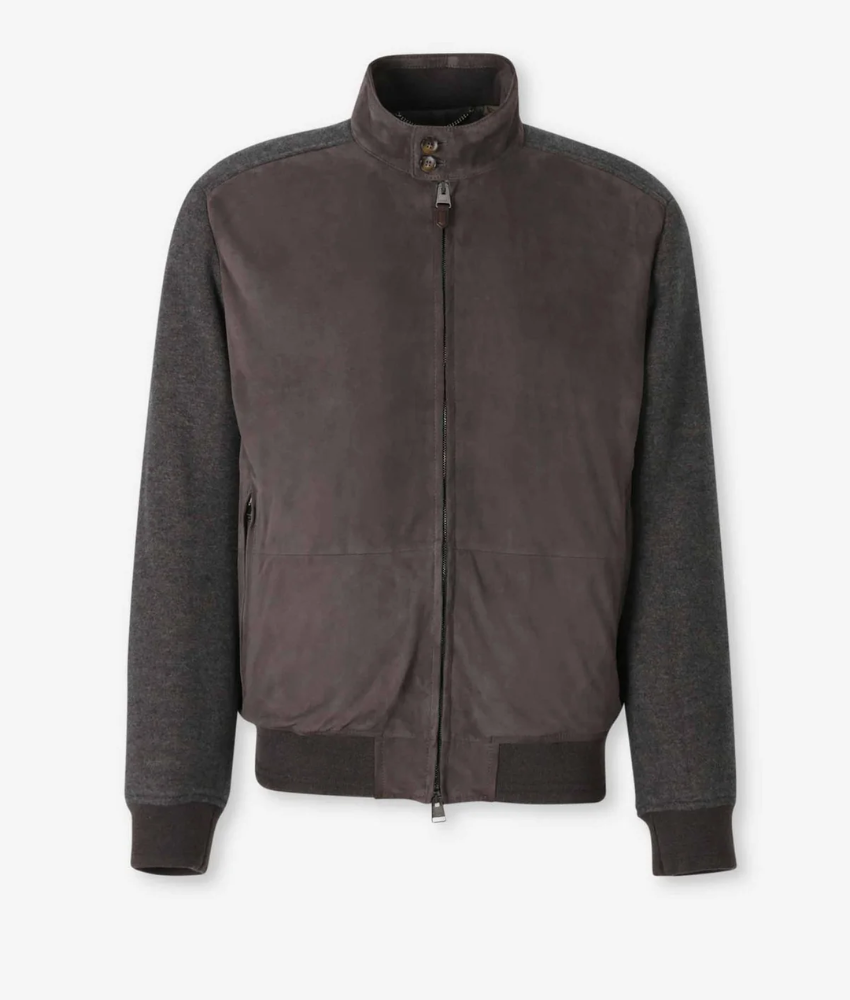 Canali Lined Suede Jacket