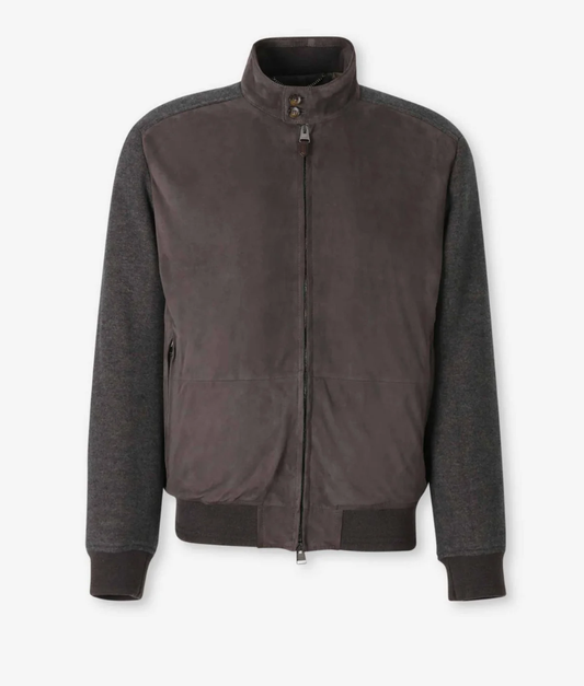 Canali Lined Suede Jacket