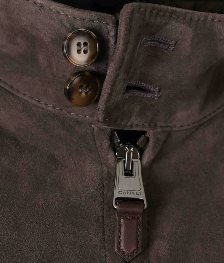 Canali Lined Suede Jacket