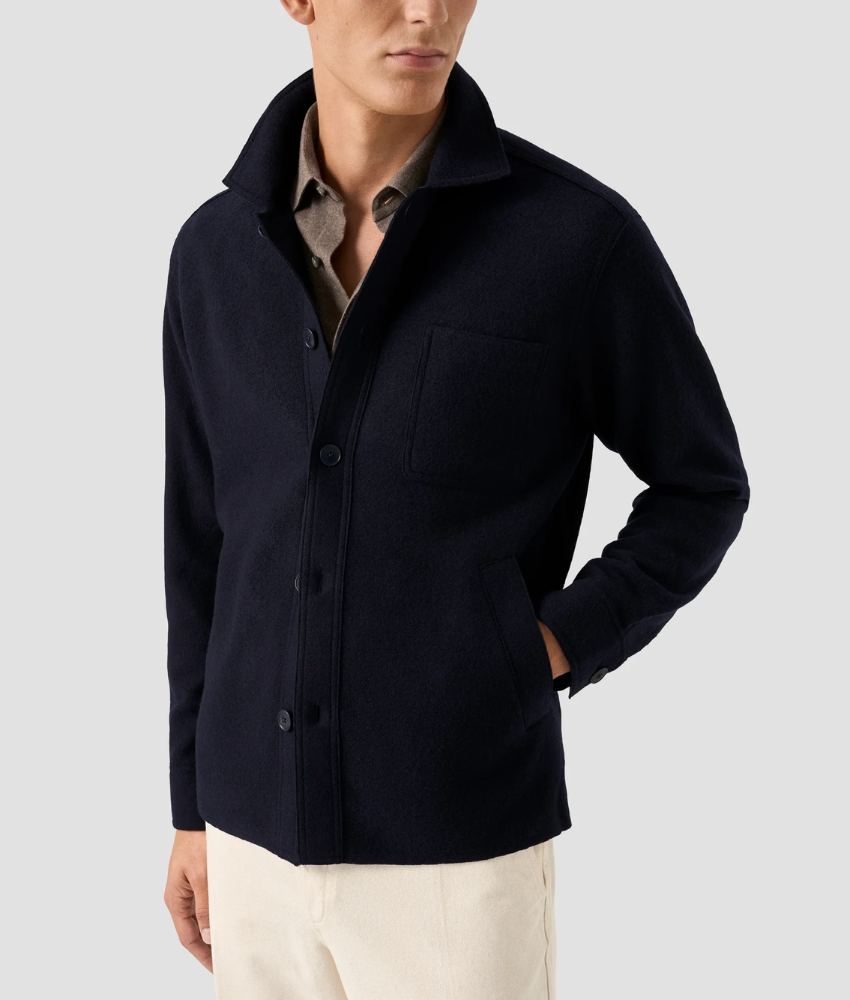 Eton Boiled Wool Over Shirt