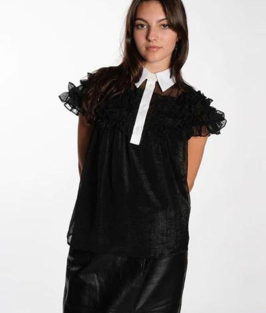 Stella Nova Blouse with Shirt Collar