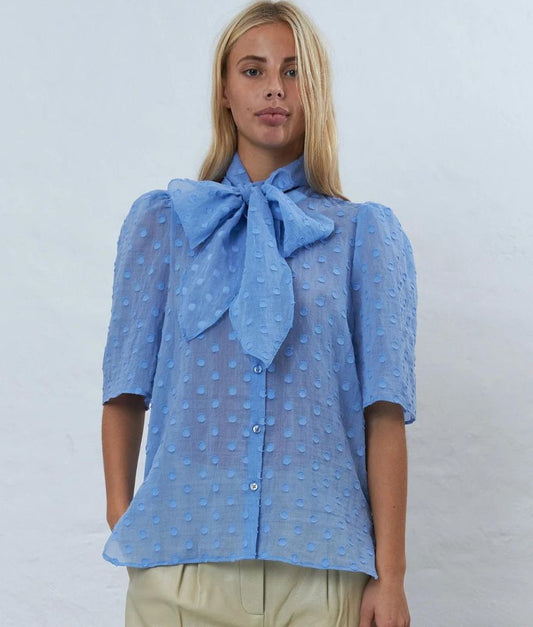 Stella Nova Short Sleeve Bow Shirt