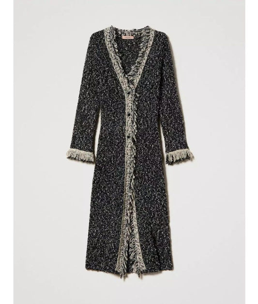 Twinset Boucle Maxi Cardigan