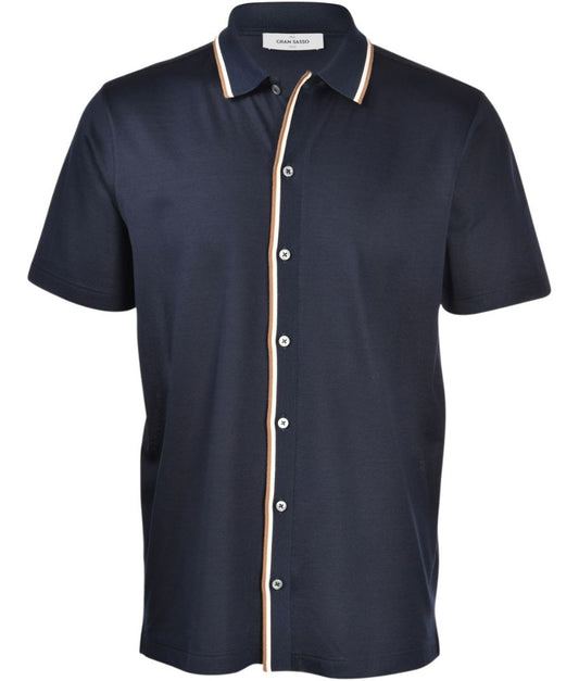 Gran Sasso Shirt with Knitted Collar