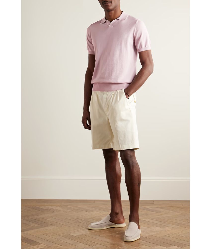 Canali Open Neck Polo